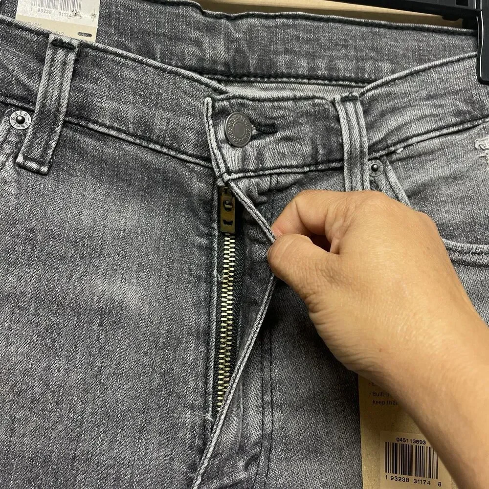 Levi’s 511 Slim Fit Distressed Men’s W36 L34 Grey Comfort Stretch Denim Jeans
